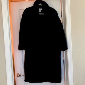 Beautiful Black faux fur Magaschoni coat